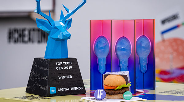 ALT Text: impossible food won the award of top tech CES 2019 for digital trends 